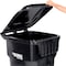 Global Industrial Mobile Heavy Duty Trash Container, 95 Gallon, Black 237281BK - alternate 3